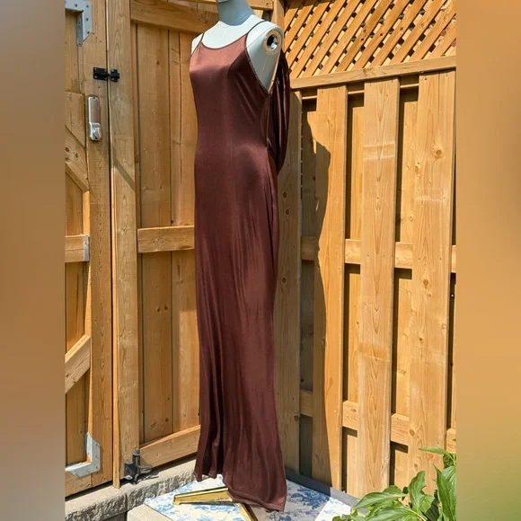 🆕 RAT & BOA 🧿 NWOT Deia Slinky Little Brown Jersey Dress, Sz M US 6 - Picture 11 of 16